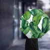 المظلات الأوراق المائية الاستوائية الأوراق النباتية الأوتوماتيكية المظلة المحمولة قابلة للطي مشمسة وممطرة النساء باراسول