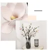 Fiori decorativi Fiore artificiale Magnolia bianca Decorazione Tavolo da soggiorno per la casa