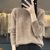 Swetery kobiet pullover 100% wełniany sweter damski, cienki, pusty sweter z długim rękawem luźny i wygodny produkt Sweter damski 230831