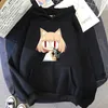 Kvinnors hoodies 2023 Anime Melty Blood Neco båge Holding Gun Hoodie Women Harajuku estetic grafik söt unisex tecknad tröjor svett