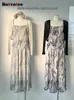 Dwuczęściowa sukienka Botvotee 3 stawia stroje 2023 Fashion Folding Folds Camis Casual Long Rleeve Cardigan Vintage MIDI SPIRT 230830