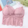 Andra hälsoskönhetsartiklar Kvinnor Bras Pad Push Up Wireless Lace Bra Top Sexig Bralette Plus Size Fitness Underware Flower Mönster Underkläder Full Cup Summer X0831