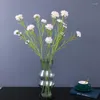 Decorative Flowers Artificial Campanula 3 Heads Wedding Decoration Cornflower Flower Art Arrangement Accessories