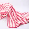 Towel Drop 70 140cm Bath Absorbent Toallas Polyester Sport Beach Towels Soft Stripe