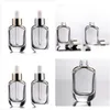 Flacon de parfum de haute qualité transparent cosmétique 30 ml essence fond de teint liquide compte-gouttes avec bouchon en argent en stock livraison directe guérir Dhwtn