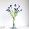 Kwiaty dekoracyjne 4PCS Nordic Blue Long Branch Starry Cornflower Silk sztuczny domek Dekoracja przyjęcia weselnego Flours Fleurs Artififileles