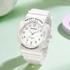 Zegarstka 2023 Modna Kobiet Watches Student Sport Quartz Watch Electronic Waterproof Wristwatch dla dziewcząt Relogio Feminino 6094