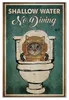 Funny Cat Wall Metal Poster Cute Pet Tin Sign Once Upon A Time There Was A Girl Who Loved Cat Vintage Art Poster Cat Lover Gift Door Sign Pet House Painting Size30X20CM w01