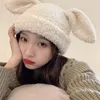 Cycling Caps Women Draping Ears Hat Cashmere Cap Autumn Winter Korean Knitted Wool Thicken Warm Version Of Japanese