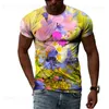 Herren T-Shirts Sommer Männer und Frauen Wunderschöne Blumengrafik T-Shirts Modische Freizeit Persönlichkeit 3D-Druck O Zusammengeklappte kurze Ärmel. T230831