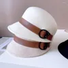 Visors Autralia Wool Hat Woman impreza Formalna Fedora Lady Equestrian Cap Chic Top Felt Fen Beret