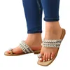 Slippers Fashion Summer Women Thong Pearl Brap Flat Comfort Comfort Style Beach