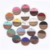 Charms 50Pcs Resin Wood Pendants Charm Mixed Color Teardrop For Jewelry Making Diy Bracelet Necklace Accessories Supplies 210720 Drop Dh8Hb