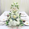 Fleurs décoratives 50 cm pivoine artificielle Rose hortensia rangée décor de mariage fond table arrangement mural arc Ballons fausse fleur