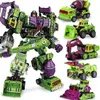 Robot Model Kit NBK Patineta Star Devastator Transformation Toy 6 In 1 Transformer Robot Toy Truck Excavator Truck Model Build Action Figure kids Toys Christmas Gift