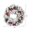 Fiori decorativi Ghirlande di Natale Porta appesa Corona di rattan Design Ghirlanda fai da te Ornamenti per la decorazione della festa in casa 2023 anni