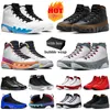 Box Jumpman ile 9 Basketbol Ayakkabı Erkekler için 9s Sneakers Toz Mavi Ateş Kırmızı Işık Zeytin UNC BRED GYM Kırmızı Parçacık Gri Mens Açık Spor Eğitmenleri