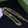 Gold Designers Necklaces G Jewelry Fashion Necklace Gift Mens Long Letter Chains Necklaces For Men Women Golden Chain Jewlery Party 2311182BF