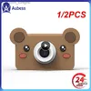 Camcorders 1/2PCS Digital Photo Camera For Children Mini Eduction Toy Kids Boys Girls Gift Video With 16 32 Gb Sd Card Silicon Coat Q230831