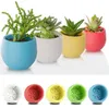 الوعاء الزهور البلاستيكي للمزارعين للنباتات الخضراء النباتية Coloful Flowerpot Home Office Decoration Garden Supplies 7cm 6.5cm