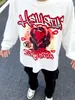 HELLSTAR Rodman Flame Heart limited American street graffiti hip hop style High street long sleeve Men Sweatshirts round neck outdoor casual Street Hoodies SMLXL