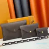 Fashion Clutch Handbag Purse Chain Envelope Underarm Pocket Old Flower Letters Three-Piece Hand Wallet