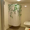 Zasłony prysznicowe zielone liść osłona łazienki winorośl kawa kurtyna prysznicowa nordy nordycki minimalistyczny poliester wystrój domu w łazience haczyki zasłony 230831
