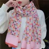 High quality silk scarf fashion print pattern ladies collar 180*90cm designer scarfs Women Outdoor Beach Shawl Silk 780M