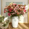 Bouquet de roses artificielles décoratives, 55cm, décoration de mariage, de maison, style européen minimaliste, ornements de Table de salon