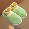 Pantoufles enfants chaussures pour filles garçons bébé maison couleur unie hiver chaud épais imperméable intérieur plancher enfants baskets pantoufles