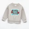 Hoodies moletom exclusivo Girlymax outono outono xadrez menina mangas compridas top boutique carta impressão camisas camisetas crianças roupas 230830