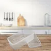 Plates Dispenser Container Bread Storage Box Holder Kitchen Counter Bagel Crisper Loaf Bin Pp Organizer Pantry