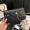 Luxo clássico woc designer bolsa de ombro famoso paris emblema corrente cruz mini bolsa de ombro moda feminina diamante bolsas de ombro de alta qualidade bolsa de couro genuíno