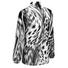 Blusas de mujer Blusa de guepardo gris Estampado de leopardo de acuarela Camisa casual de manga larga con estampado Kawaii para mujer Ropa extragrande de otoño