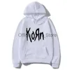 Korn Rock Band Letter Hoodie Мужчины Женщины хип -хоп хараджуку.