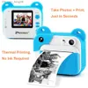 Camcorders Prograce Kid Instant 인쇄 카메라 장난감 어린이 열 인쇄 디지털 사진 비디오 어린이 소녀 Q230831