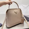 Designer Women Matinee Saffiano Shopping Tote Bag Italy Milano Luxury Brand P Cowhide Leather Office Shoulder Bags Lady Killer Crossbody Strap Handbag