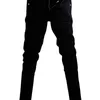 Idopy Hot Selling Heren Koreaanse Designer Zwart Slim Fit Jeans Punk Cool Super Skinny Broek Met Ketting Voor Mannelijke HKD230829