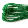Pietre preziose sciolte Veemake Verde Tsavorite Perline Rondelle sfaccettate Design di gioielli che realizzano cristalli naturali 07934