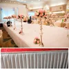 Fashion colorful ice silk table skirts cloth runner table runners decoration wedding pew table covers hotel event long runner decoration ZZ