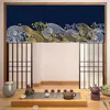 Gardin japansk stil horisontell butik kök kommersiell dörr lyx guld partition halv hängande