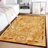 15 Sizes Antique Pirate Treasure Map Carpet Rug for Bedroom Living Room Boho Decor Children's Crawling Mat College Dorm Decor HKD230829