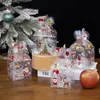 Boîte d'emballage de pommes de veille de Noël Transparent Père Noël Bonhomme de neige Elk Apple Case Enfants Bonbons Paquet Boîtes de Noël Party Decor TH0408