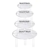 Bakvormen Gereedschap Handige taartscheidingsborden Plastic borden Herbruikbaar 12 steunstaven 4 ronde basissen Stapelbaar