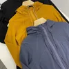 2024 Lu Lu NWT Yoga Chaquetas de entrenamiento para mujer Ropa de fitness Gimnasio Cortavientos Sudaderas deportivas Sudadera de entrenamiento Anorak Sudaderas con capucha Envío gratis Limón