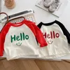 Hoodies Sweatshirts Autumn Children Clothing Kids Patchwork Long Longe Tirt Cotton Baby Boys Girls Simling Face Print Thirt Toddler Tops 230830