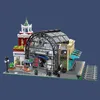 Vehicle Toys Meeting Point Station MOC 89154 City Building View Ideas Bricks House Modern Architecture Model Blocks Gifts for Children 230830