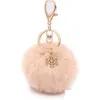 Porte-clés Longes 2023 Pom Poms Coeur Fausse Fourrure Porte-clés Sac Accessoire Fille Voiture Porte-clés Pendentif Bijoux Drop Livraison Mode Acces Dhjg7