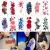 Other Tattoo Supplies 100pcs Wholesales Temporary Tattoos Sleeve Women Girl Beauty Body Arm Art Black Rose Flower Glitter Waterproof Tattoo Sticker 230830