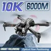 Simuladores K9 Pro Drone 6000m 10K Câmera de Alta Definição Obstáculo Evitar Fluxo Óptico Posicionamento Controle Remoto Quadcopter Brinquedo Vs Z908 X0831